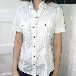 3/$10 Striped Button Down Blouse